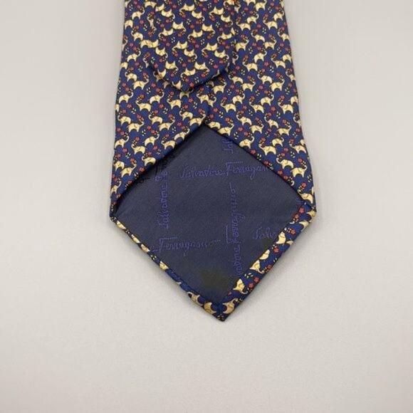 Salvatore Ferragamo Elephant print Men's Neck Tie - Picture 4 of 6